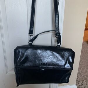 Black leather purse